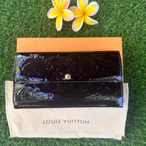 Louis vuitton vernis Amarante long wallet
